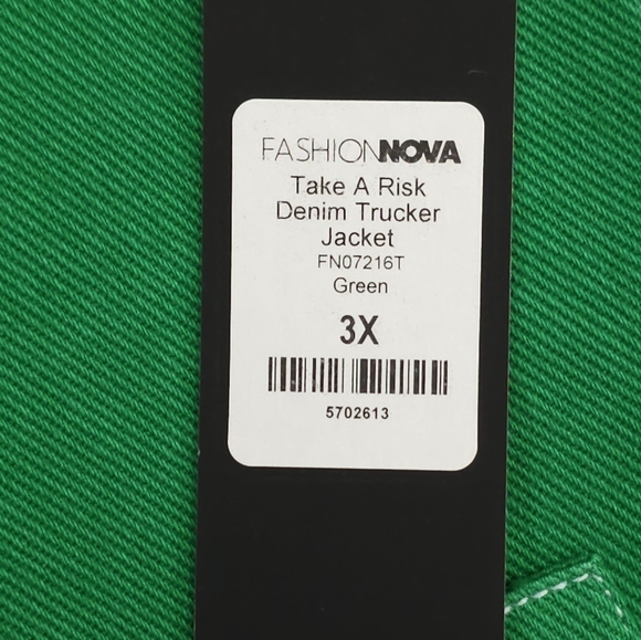 Fashion Nova "Take A Risk" Trucker Jacket Women's 3XL - Picture 6 of 6